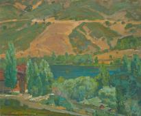 Malibou Lake CA 1940 By William Wendt