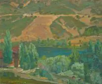 Malibou Lake CA 1940 By William Wendt