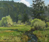 Meandering Stream By William Wendt
