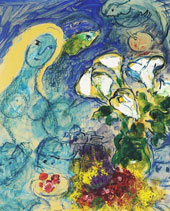 Woman and a Vase By Marc Chagall