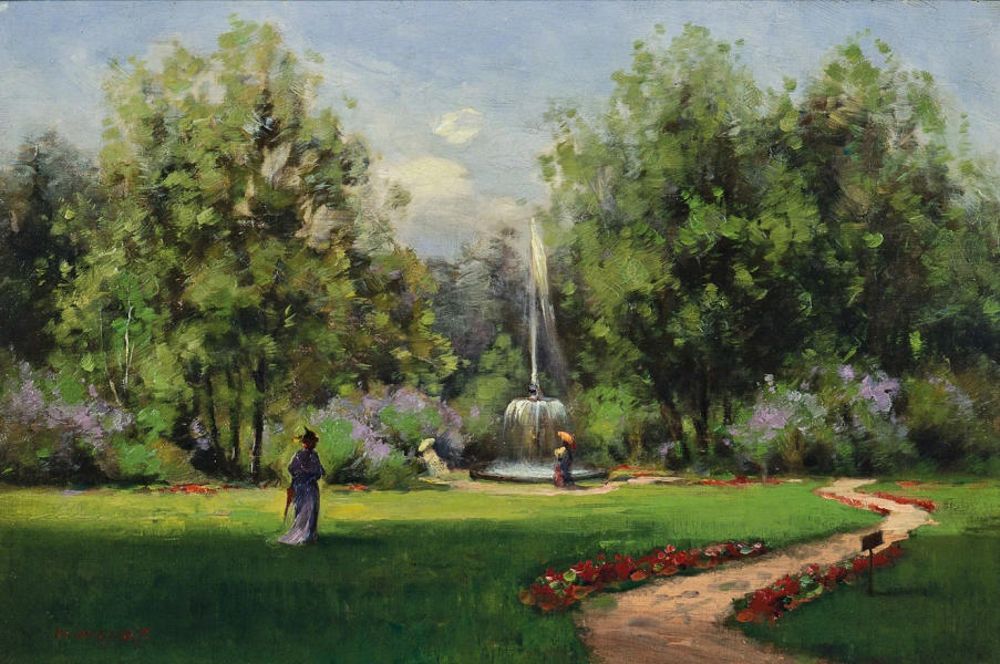 Stroll in the Park by William Wendt | Oil Painting Reproduction
