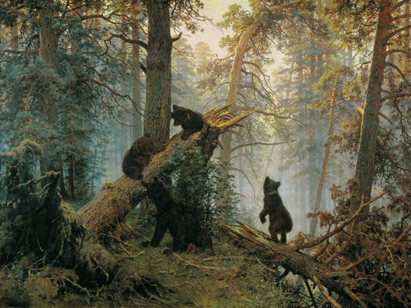 Morning in a Pine Forest 1889 by Ivan Shishkin | Oil Painting Reproduction