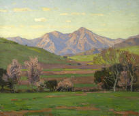 Verdant Landscape with Mountains Beyond By William Wendt