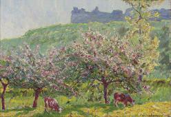 Apple Blossom time in Arc la Bataille By Maurice Braun