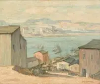 Harbor Scene River Landing By Maurice Braun