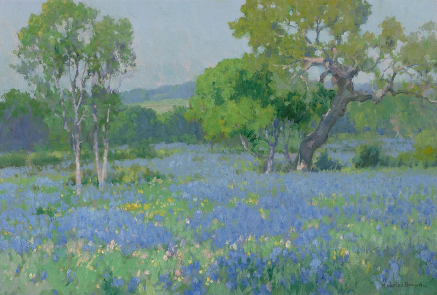 Lupine Field by Maurice Braun | Oil Painting Reproduction