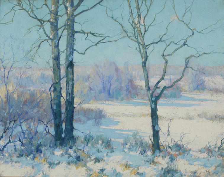 New England Winter Afternoon by Maurice Braun | Oil Painting Reproduction