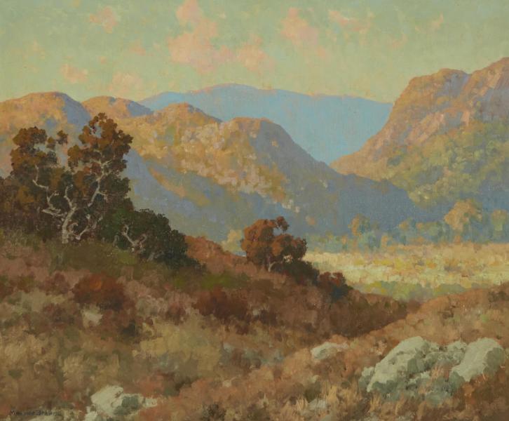 Trees Along a Mountain Ridge by Maurice Braun | Oil Painting Reproduction