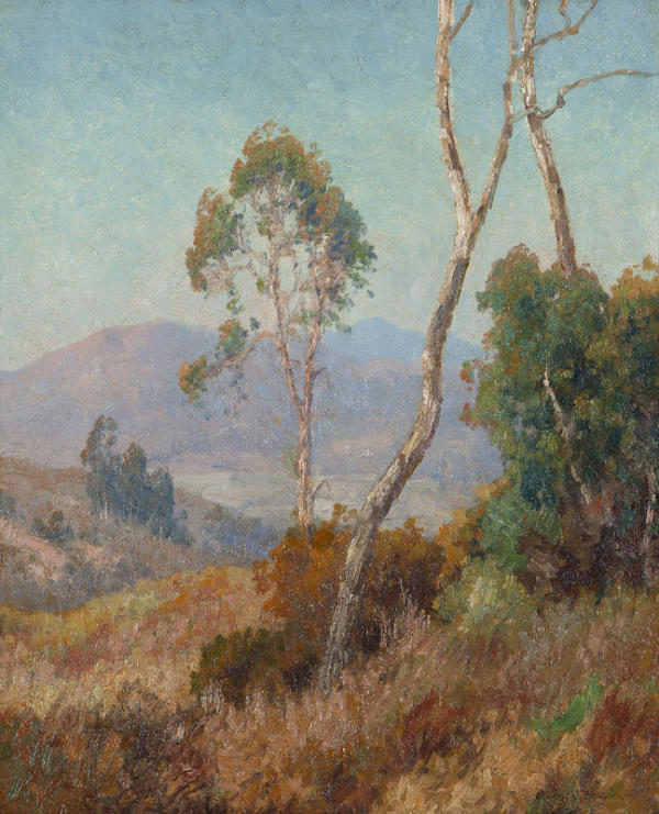 Trees on a Hillside by Maurice Braun | Oil Painting Reproduction