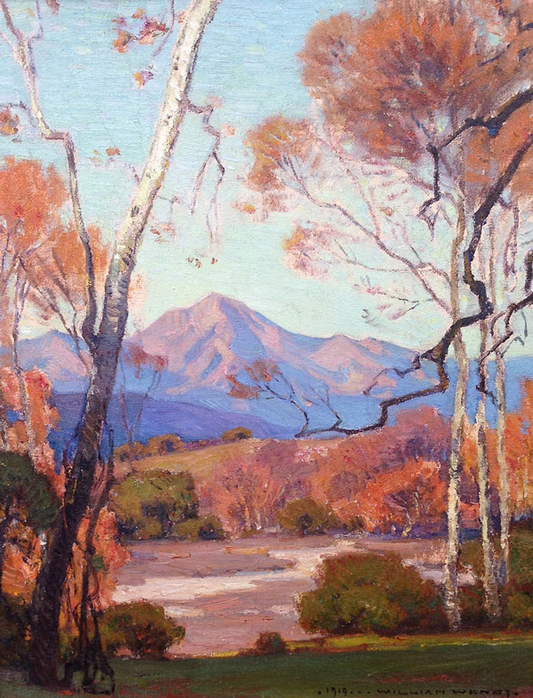 Saddleback Mountain 1919 by William Wendt | Oil Painting Reproduction