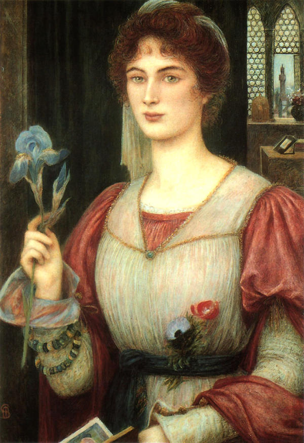 A Florentine Lily by Marie Spartali Stillman | Oil Painting Reproduction