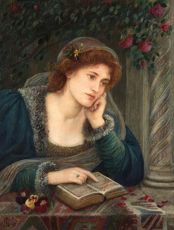 Beatrice 1895 by Marie Spartali Stillman | Oil Painting Reproduction