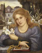 Cloister Lilies 1891 By Marie Spartali Stillman