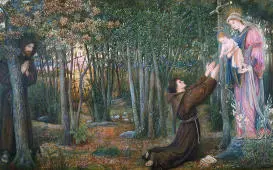 How the Virgin Came to Brother Conrad in Offia By Marie Spartali Stillman
