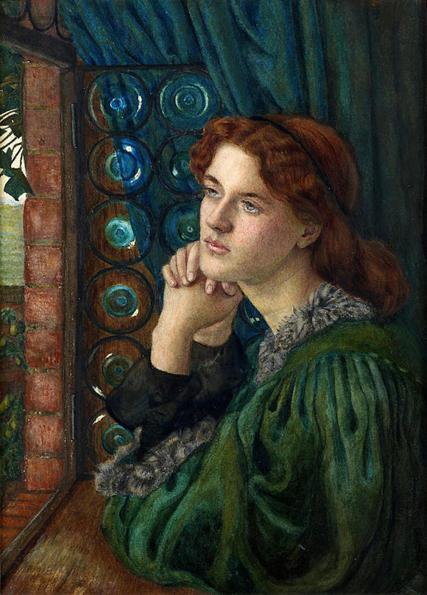 Mariana 1867 by Marie Spartali Stillman | Oil Painting Reproduction