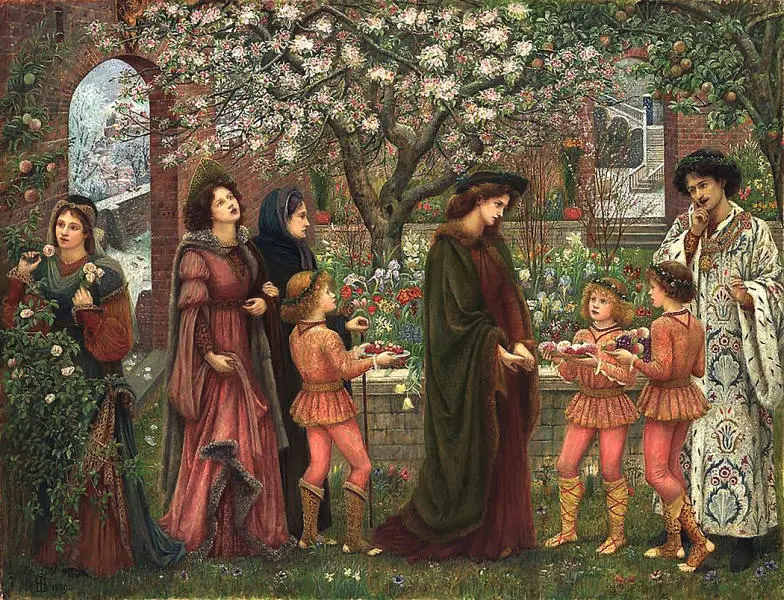 The Enchanted Garden of Messer Ansaldo By Marie Spartali Stillman