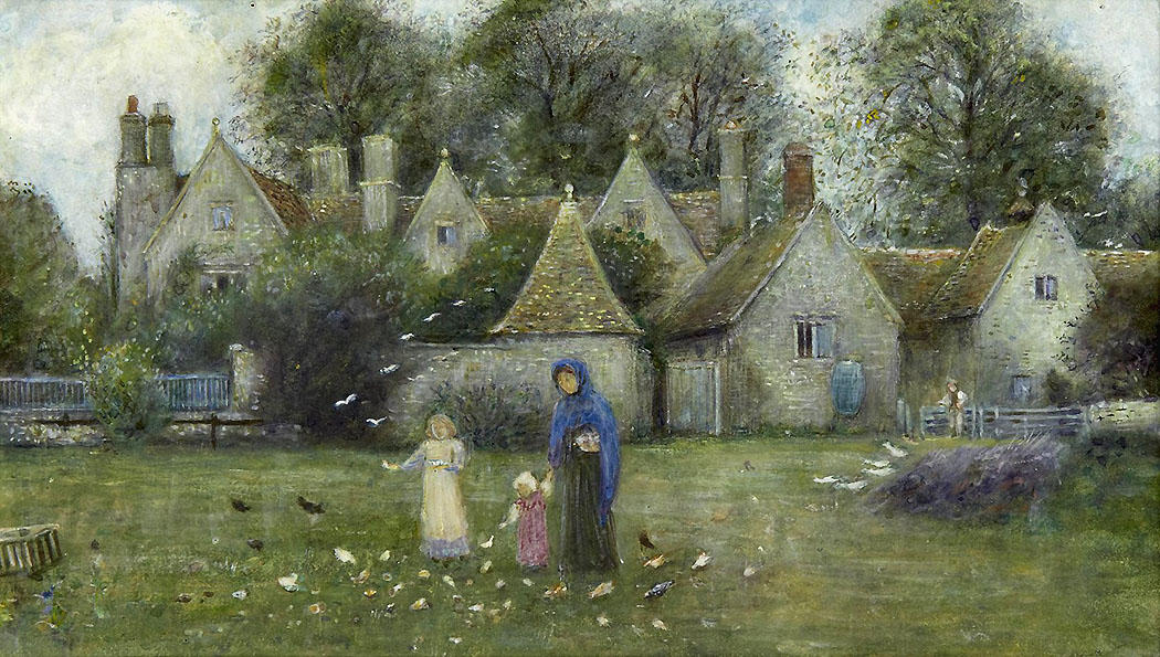View of Kelmscott Manor | Oil Painting Reproduction