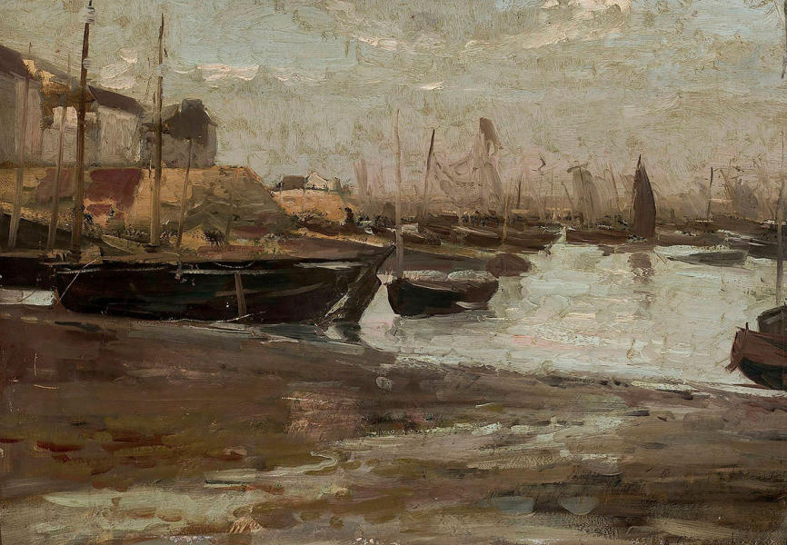 Fishing Port c1890 by Aleksander Gierymski | Oil Painting Reproduction