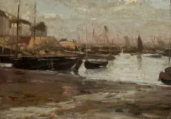Fishing Port c1890 By Aleksander Gierymski