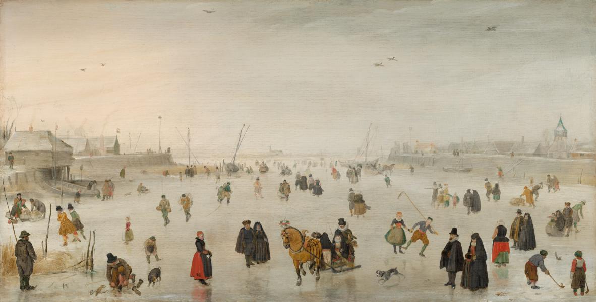 A Scene On The Ice 1625 by Hendrick Avercamp | Oil Painting Reproduction