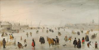 A Scene On The Ice 1625 By Hendrick Avercamp