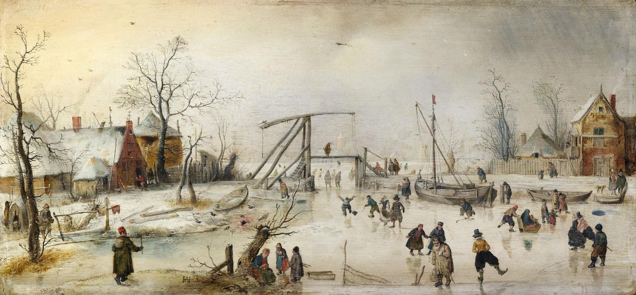 A Winter Scene 1610 by Hendrick Avercamp | Oil Painting Reproduction