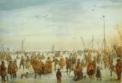 Life On The Ice 1600 By Hendrick Avercamp