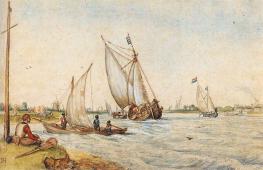 River Landscape 1600-1634 By Hendrick Avercamp