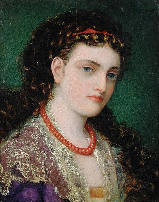 A Pre Raphaelite Beauty 1870 by Emma Sandys | Oil Painting Reproduction