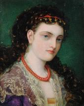 A Pre Raphaelite Beauty 1870 By Emma Sandys