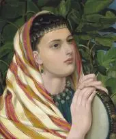 A Young Female Musician 1864 By Emma Sandys