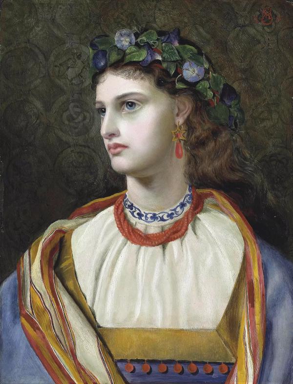 Rosabelle 1865 by Emma Sandys Oil Painting Reproduction