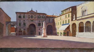 Piazza Di Dante in Verona By Aleksander Gierymski
