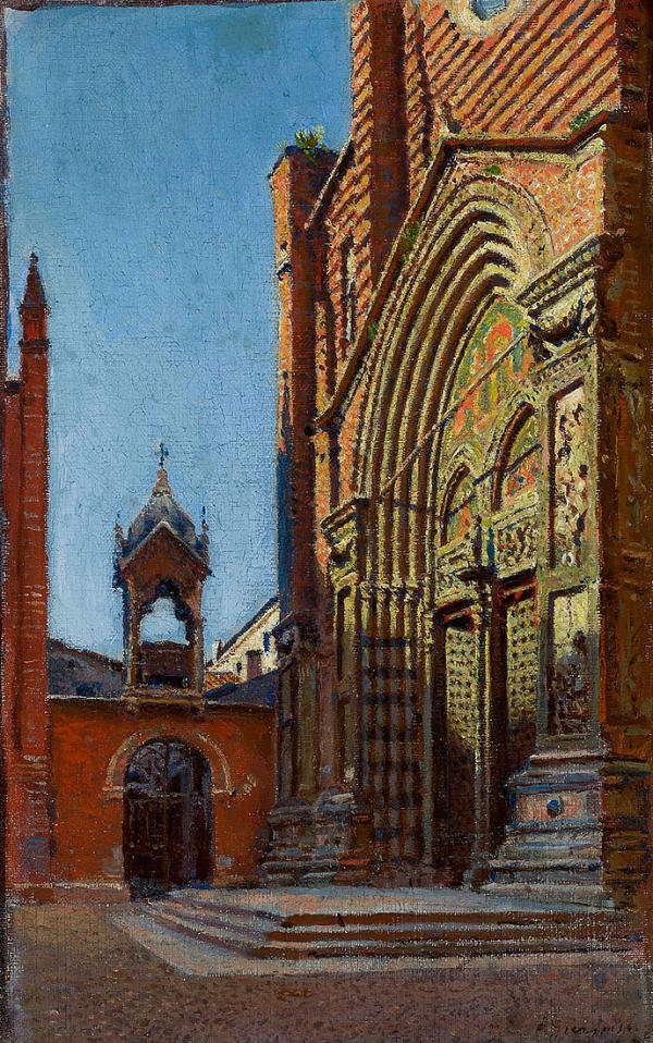 Portal of the Church of St. Anastasia in Verona | Oil Painting Reproduction