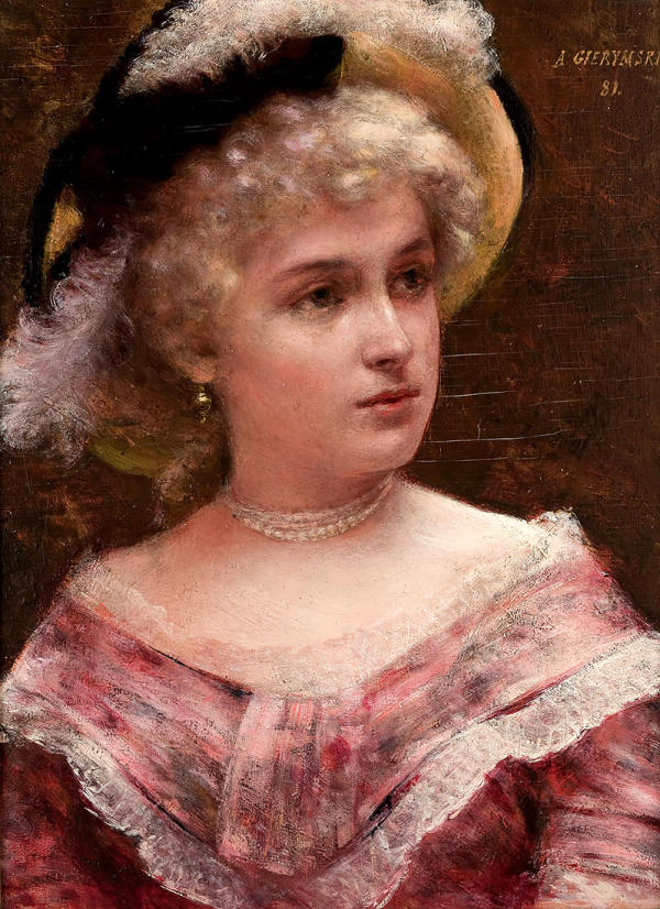 Rococo Lady 1881 by Aleksander Gierymski | Oil Painting Reproduction