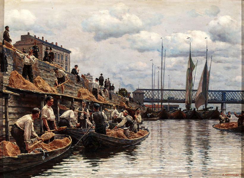 Sand Miners 1887 by Aleksander Gierymski | Oil Painting Reproduction