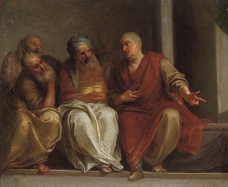 Four Philosophers Conversing | Oil Painting Reproduction