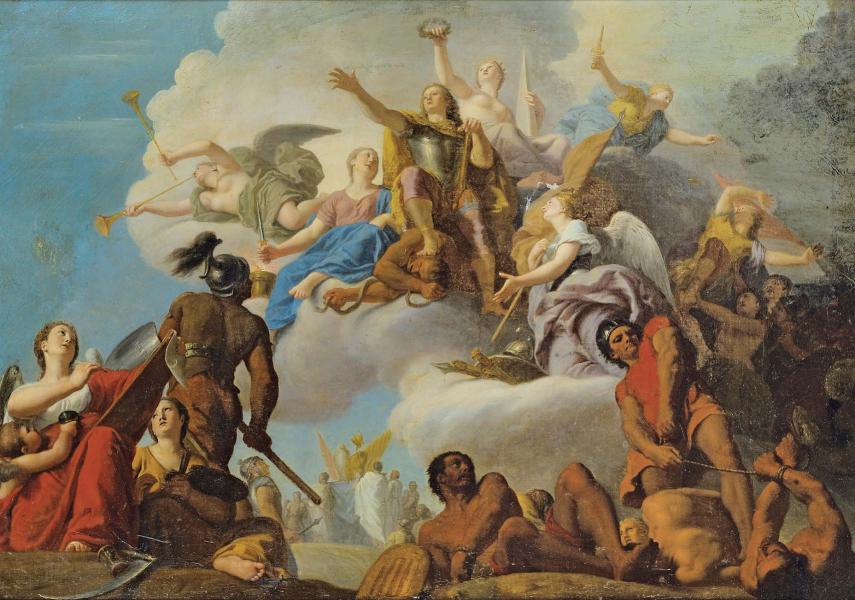 La Bataille D'Almanca or la Bataille de Villaviciosa | Oil Painting Reproduction