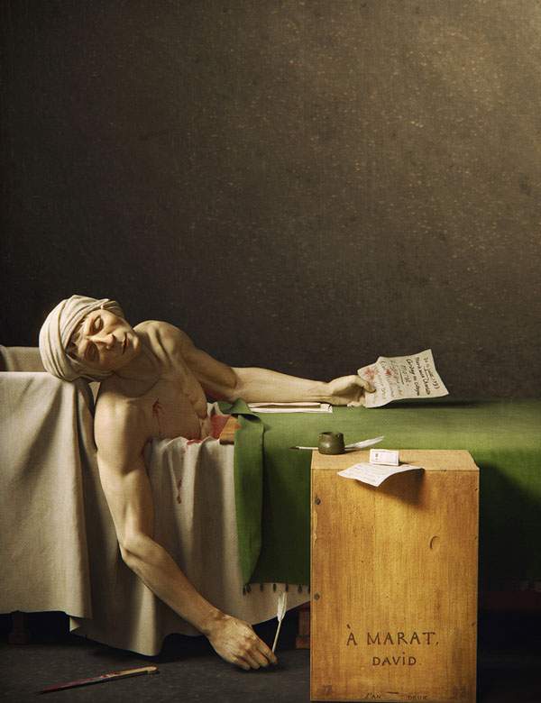 The Death of Marat 1793 by Jacques-Louis David | Oil Painting Reproduction