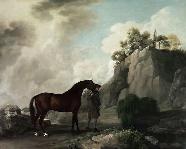 Cato and Groom by George Stubbs | Oil Painting Reproduction