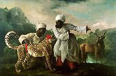 Cheetah and Stag with two Indians 1765 By George Stubbs