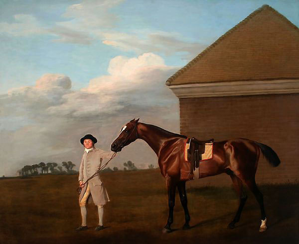 Firetail with his Trainer by the Rubbing down House on Newmarket Heath | Oil Painting Reproduction