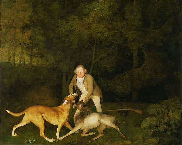 Freeman the Earl of Clarendon's Gamekeeper With a Dying Doe and Hound | Oil Painting Reproduction