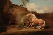 Horse Frightened by a Lion By George Stubbs
