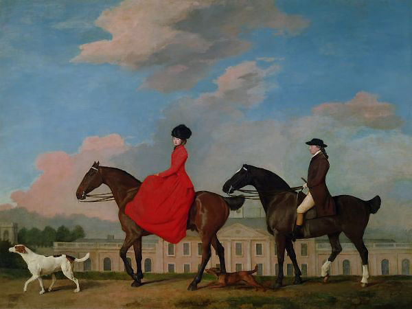 John and Sophia Musters riding at Colwick Hall | Oil Painting Reproduction