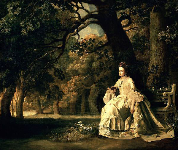 Lady Reading in a Park by George Stubbs | Oil Painting Reproduction