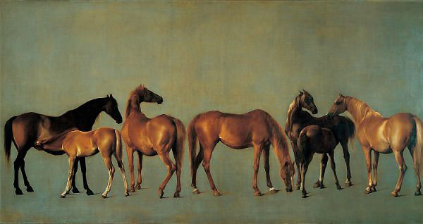 Mares and Foals 1762 by George Stubbs | Oil Painting Reproduction