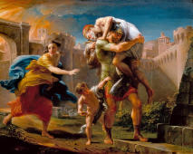 Aeneas Fleeing From Troy By Pompeo Batoni
