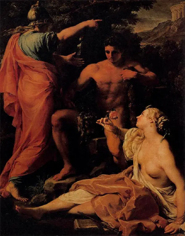 Hercules At The Crossroads 1742 By Pompeo Batoni