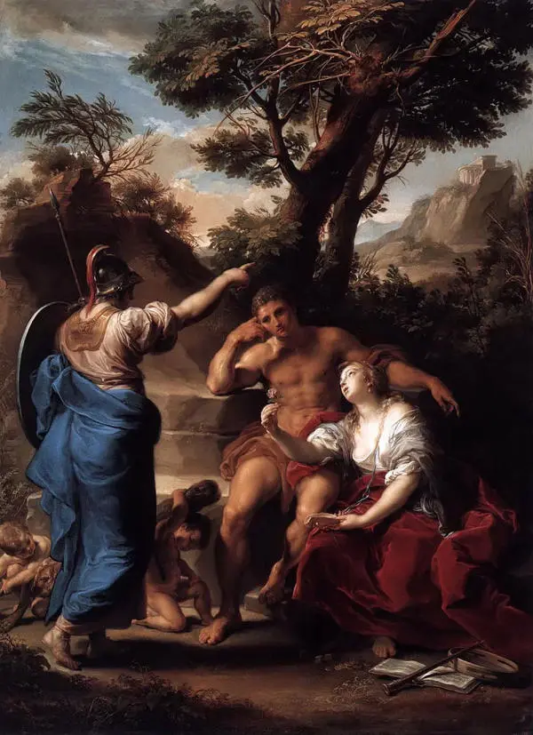 Hercules At The Crossroads 1748 By Pompeo Batoni